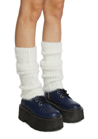 Warm N' Fuzzy Leg Warmers - White