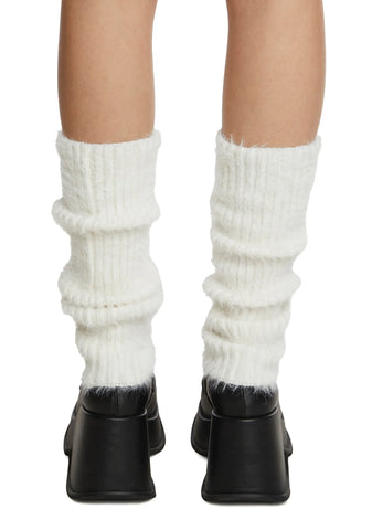 Warm N' Fuzzy Leg Warmers - White