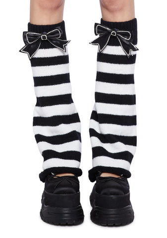 Wonderland Whirl Leg Warmers-Black