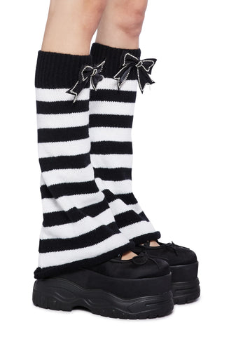 Wonderland Whirl Leg Warmers-Black