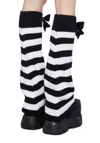 Wonderland Whirl Leg Warmers-Black
