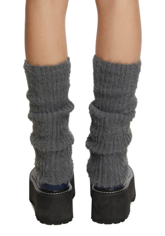 Warm N' Fuzzy Leg Warmers - Gray