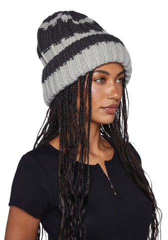 Warm Baby Knit Beanie - Gray