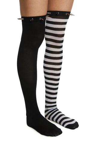 Social Corrosion Thigh High Socks