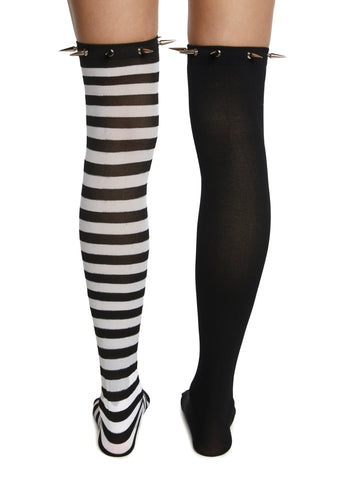 Social Corrosion Thigh High Socks