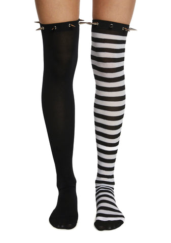 Social Corrosion Thigh High Socks