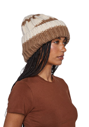 Warm Baby Knit Beanie - Brown