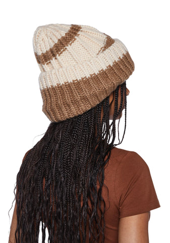 Warm Baby Knit Beanie - Brown