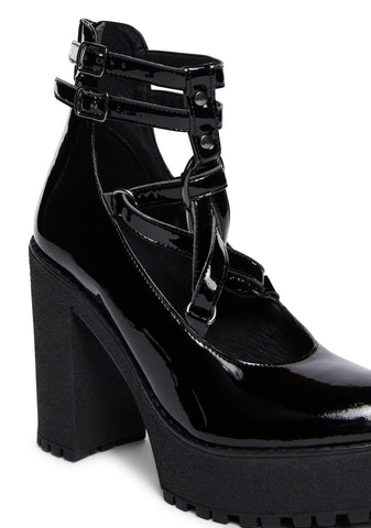 Topaz Patent Heels