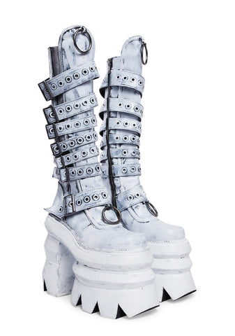 Never A Sellout Platform Boots - White