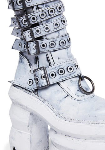 Never A Sellout Platform Boots - White