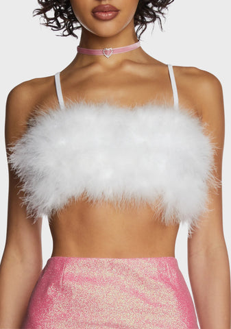 Lala La Fleur Boob Tube - White