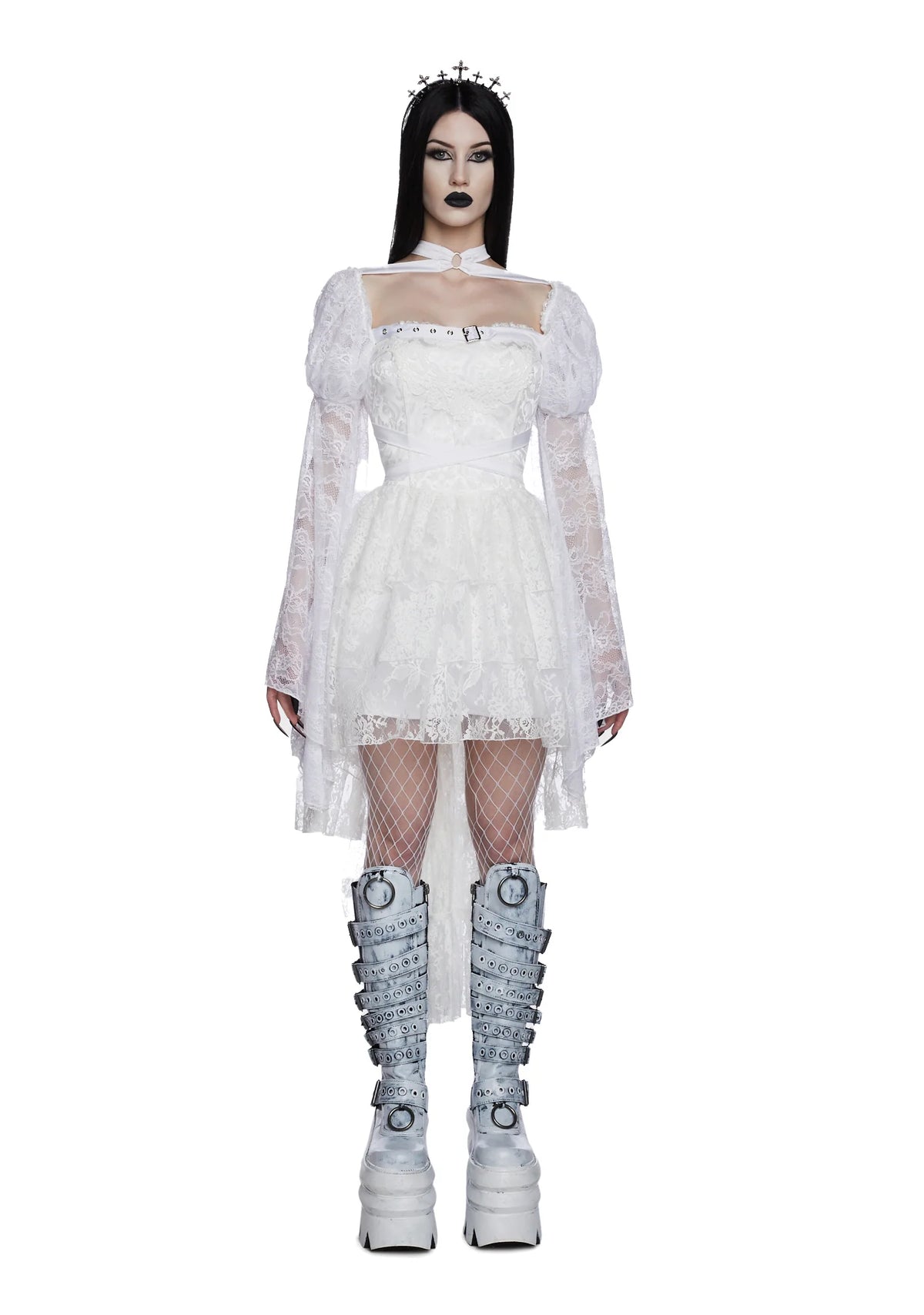 Somber Soul Bondage Harness - White