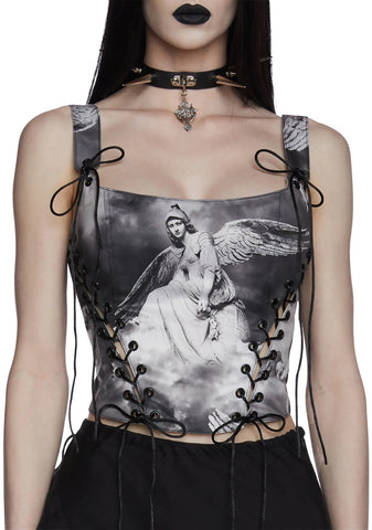 Revenant Faces Bustier Top