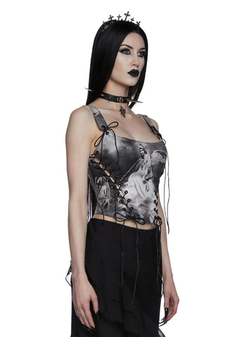 Revenant Faces Bustier Top