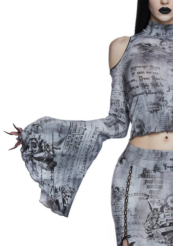 Dark Writings Long Sleeve Top