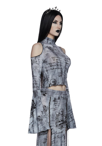 Dark Writings Long Sleeve Top