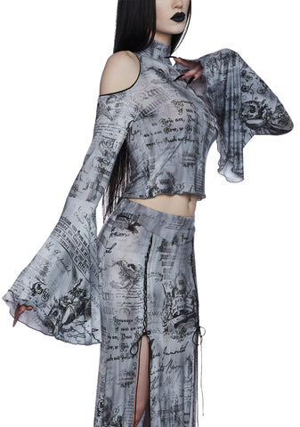 Dark Writings Long Sleeve Top