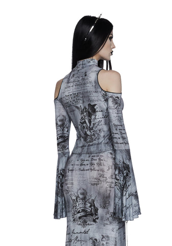 Dark Writings Long Sleeve Top