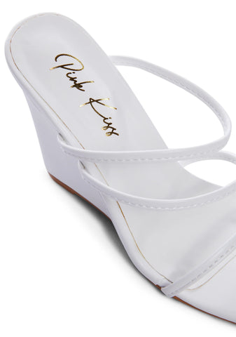 Runway Results Wedge Heels- White