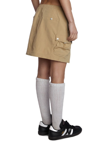 Camel Check My Status Cargo Skirt