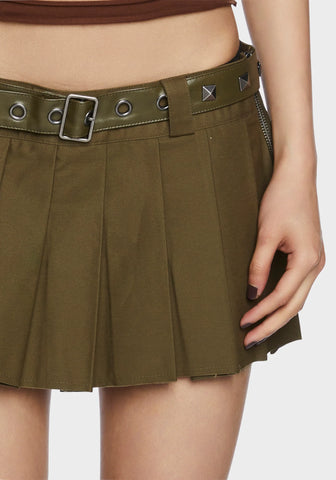The Potential Micro Mini Skirt - Olive