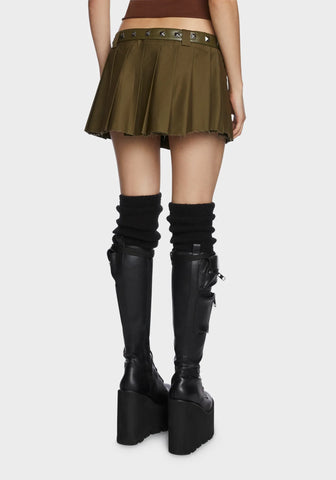 The Potential Micro Mini Skirt - Olive