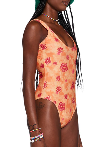 Square Neck 90s One-Piece Swimsuit