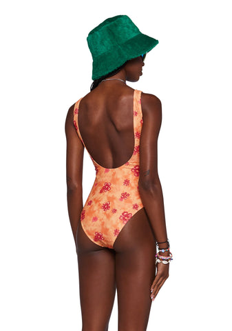 Square Neck 90s One-Piece Swimsuit
