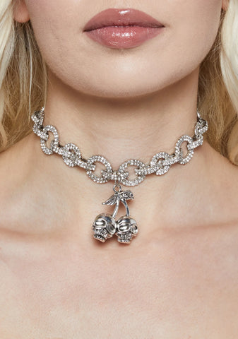 Demonic Chance Skull Choker