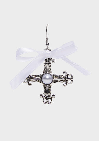 Acting Nice Bow Drop Earrings