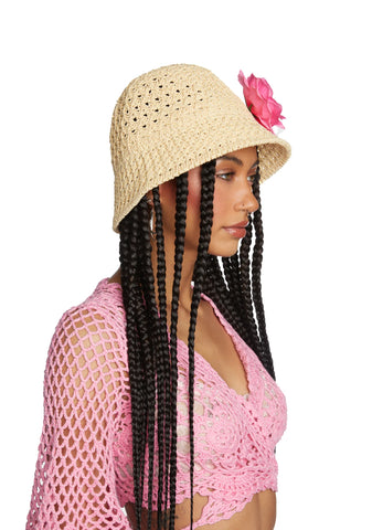 Blossom Blush Crochet Bucket Hat