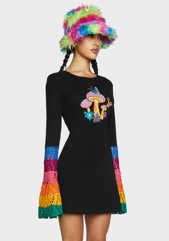 Messing With Magic Bell Sleeve Dress