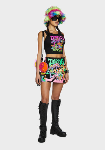 Technicolor Trip Mini Skirt