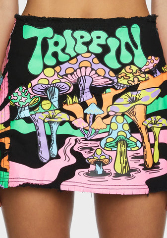 Technicolor Trip Mini Skirt