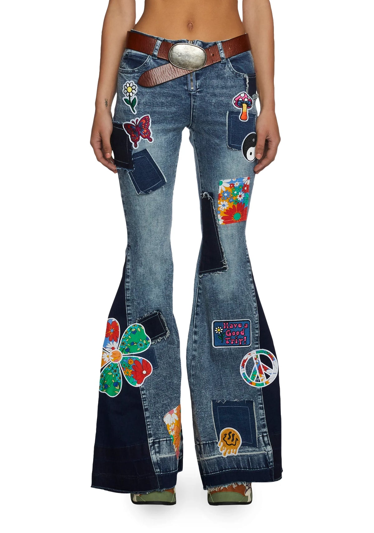 Lift Your Spirit Patchwork Flares