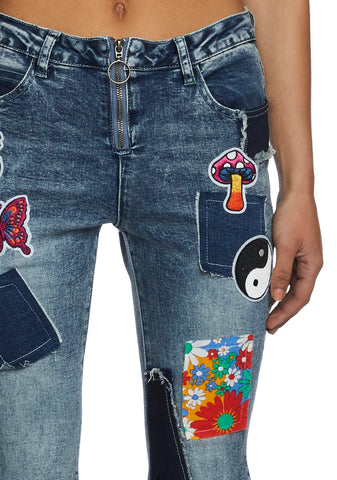 Lift Your Spirit Patchwork Flares