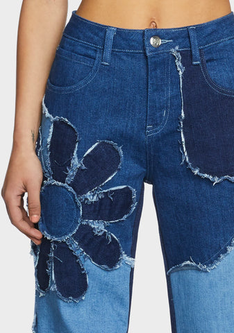 Retro Station Patchwork Pants