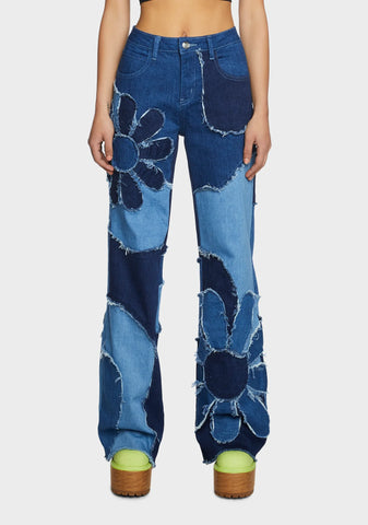 Retro Station Patchwork Pants