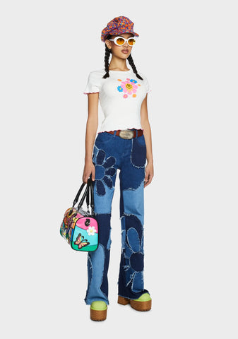 Retro Station Patchwork Pants