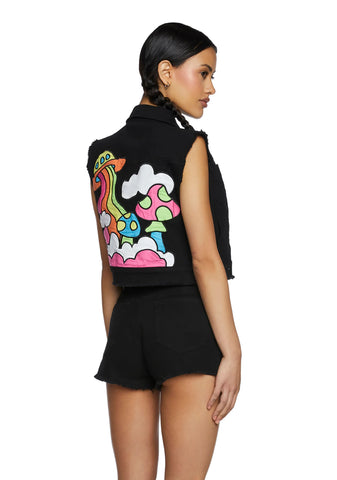 Cosmic Scene Applique Vest