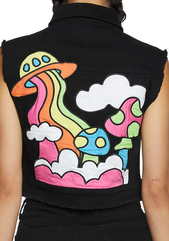 Cosmic Scene Applique Vest