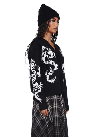 Twin Dragon Knit Cardigan
