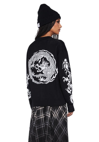 Twin Dragon Knit Cardigan