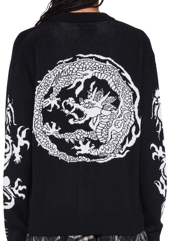 Twin Dragon Knit Cardigan