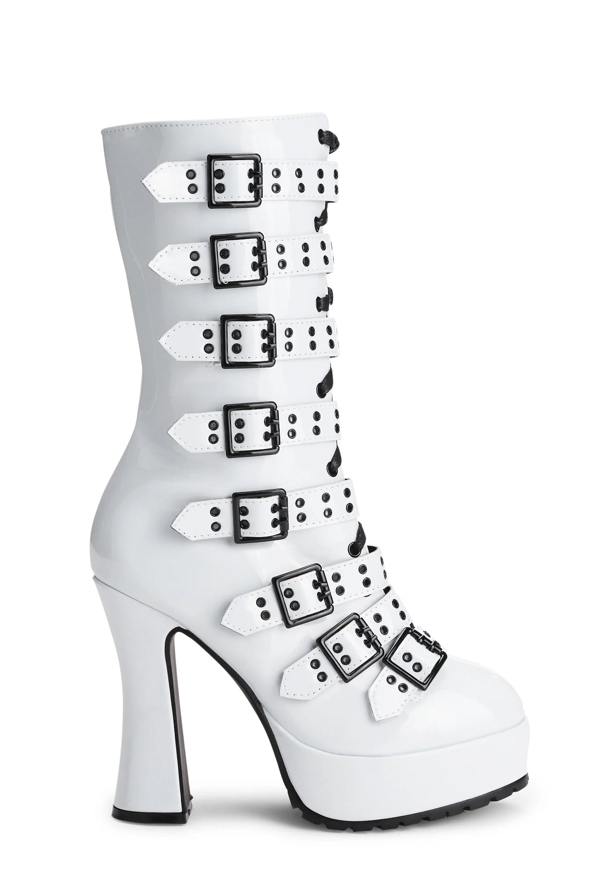557-Melinoe Heeled Boots - White