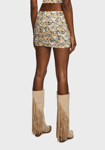 Among Wildflowers Mini Skirt