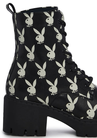 Playboy Reprise Combat Boots