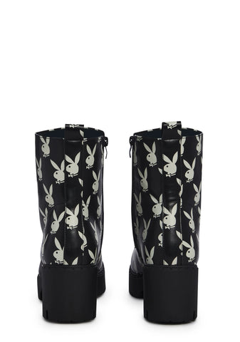 Playboy Reprise Combat Boots