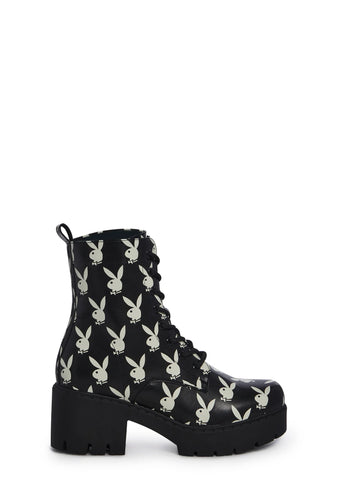 Playboy Reprise Combat Boots